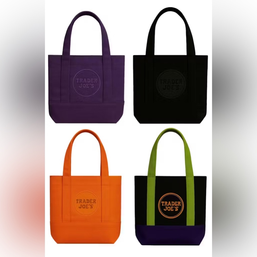 Trader Joe’s “Trick-or-Treat” Canvas Mini Tote Bag
Set of 4 Brand New Presale